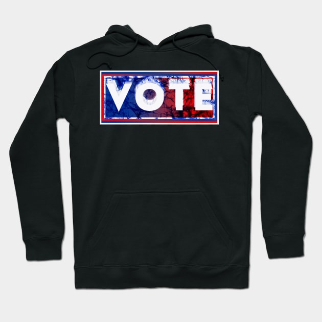 Vote election 2024 red white blue batik style abortion rights Hoodie by Aurora X